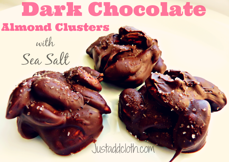 Dark Chocolate Almond Clusters with Sea Salt