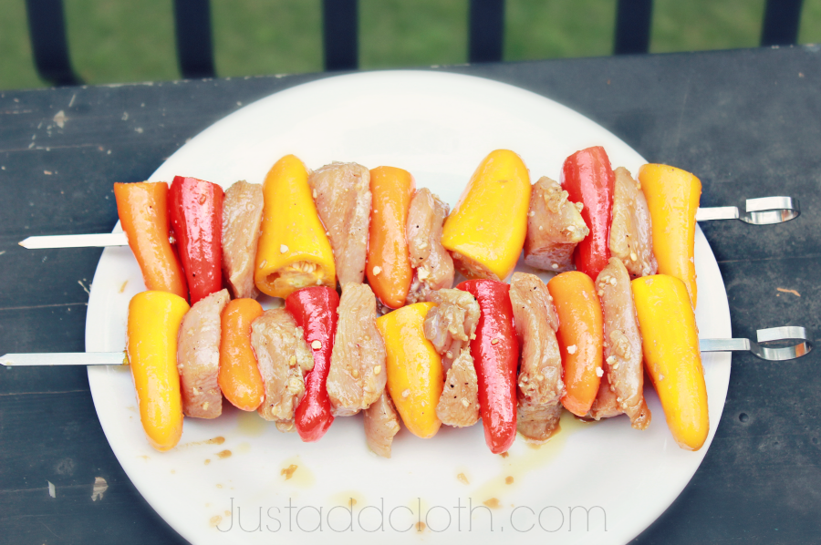 Grilled Chicken and sweet pepper skewers 3