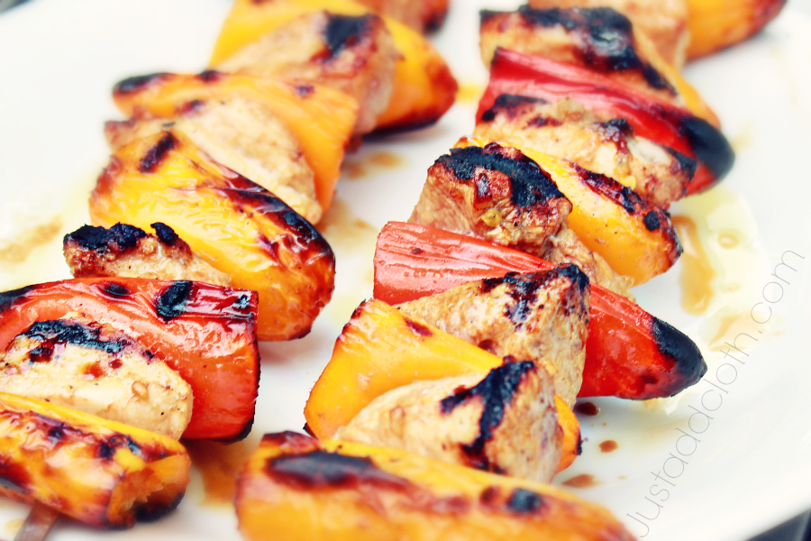Grilled Chicken and sweet pepper skewers 4