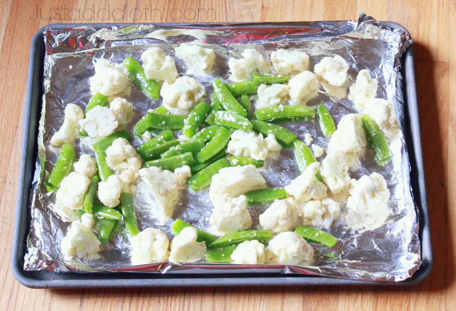 roasted cauliflower and peapods 3