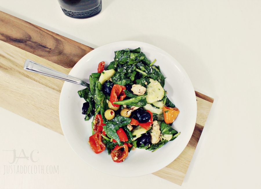 spinach sweet pepper salad 1