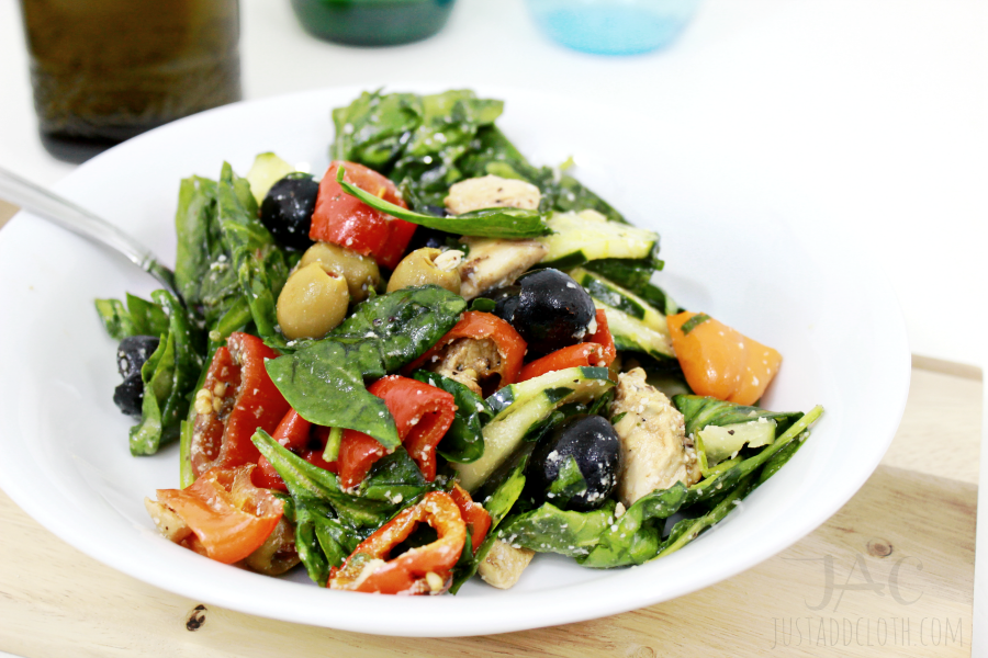 spinach sweet pepper salad 2