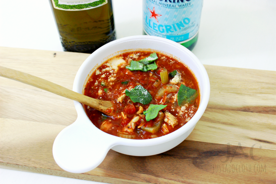 Chicken Tomato Soup with Spinach & Orzo 1
