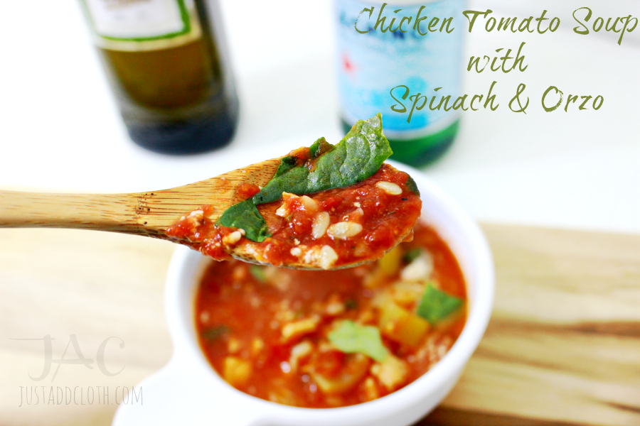 Chicken Tomato Soup with Spinach & Orzo 3