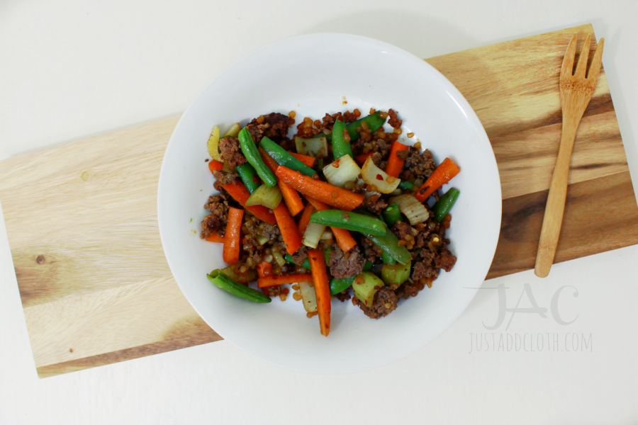 Chow Mein Stir Fry with Pea Pods, Carrots & Shirataki 'Rice' 1