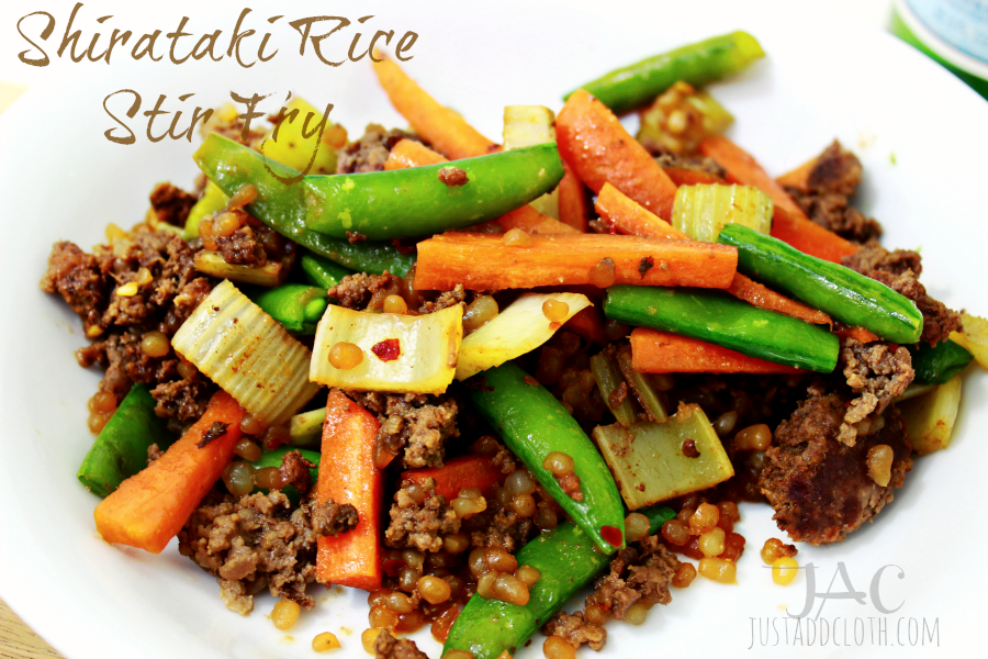 Chow Mein Stir Fry with Pea Pods, Carrots & Shirataki 'Rice' 2
