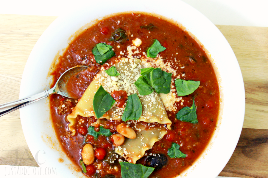 Lasagna Soup with Spinach & Cannellini Beans 5