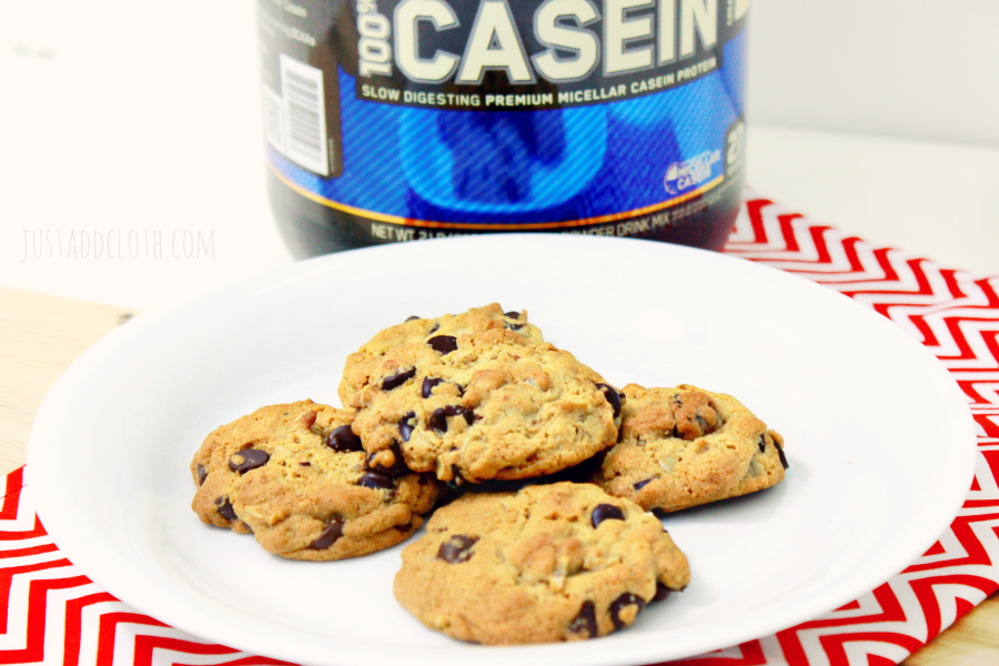 Low Sugar Oat Chocolate Chip Cookies with Gold Standard Casein Protein 1