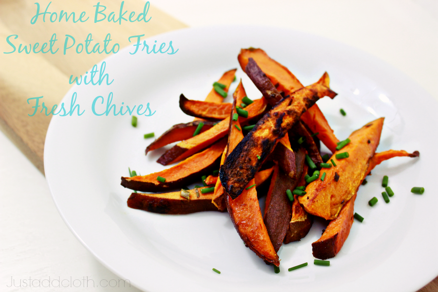 Home Baked Sweet Potato Fries with Fresh Chives 1