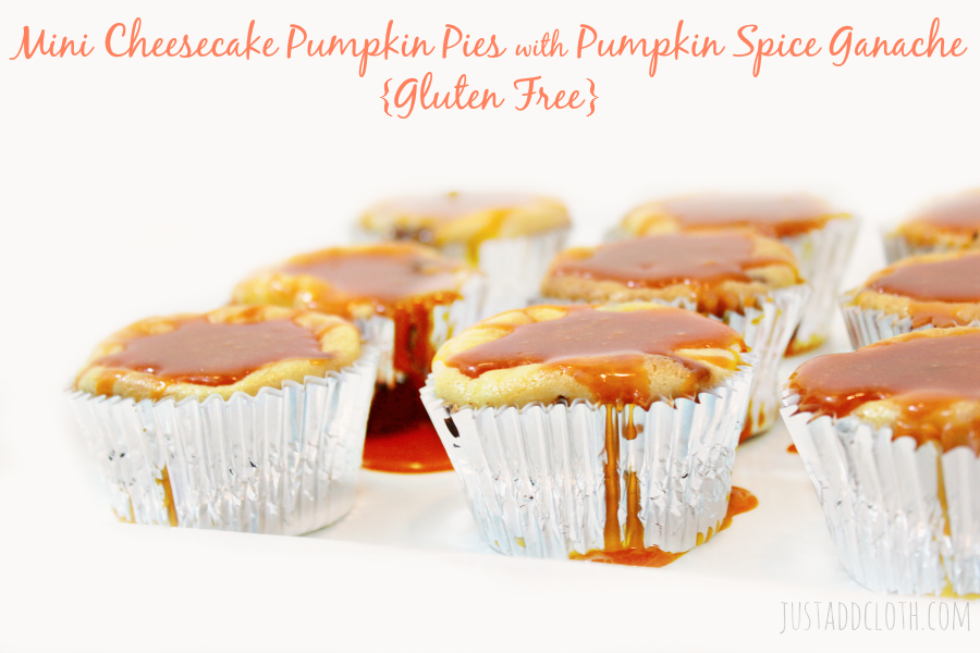 Mini Cheesecake Pumpkin Pies with Pumpkin Spice Ganache {Gluten Free} 5