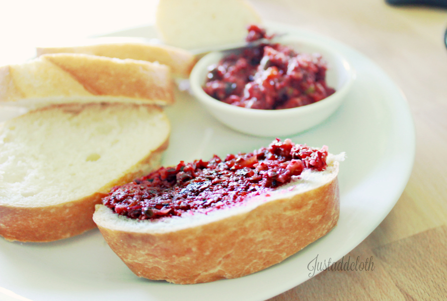 tapenade with cherries and olives