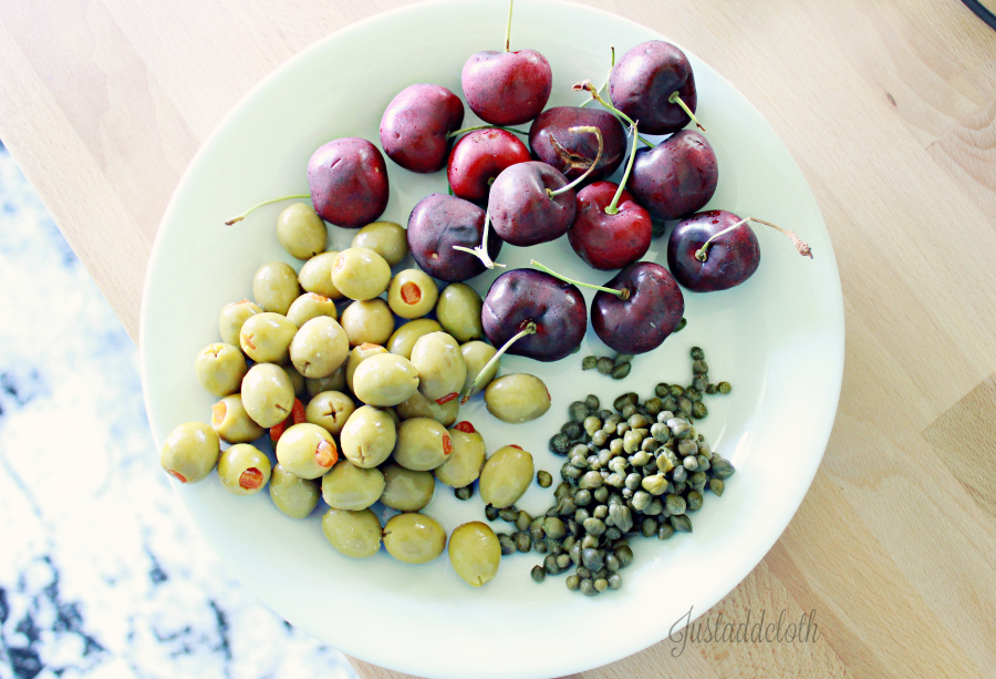 cherries olives capers