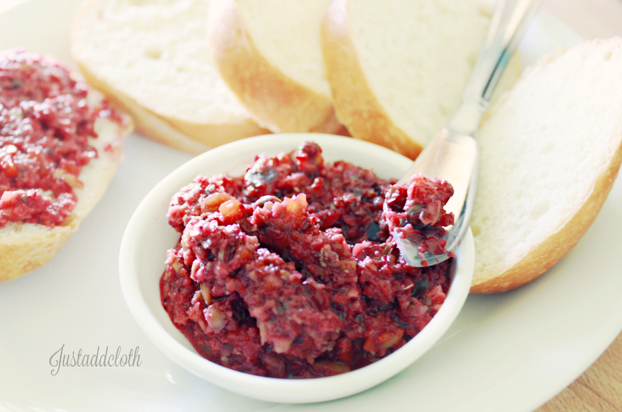 cherry tapenade with olives and capers