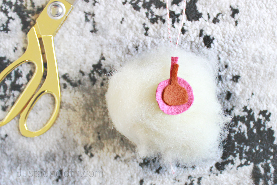 DIY Felted Wool ball Ornaments