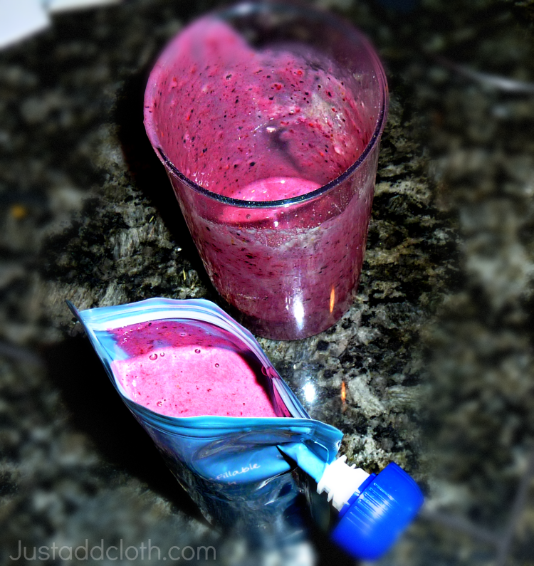 convenient snacking with reusable pouches