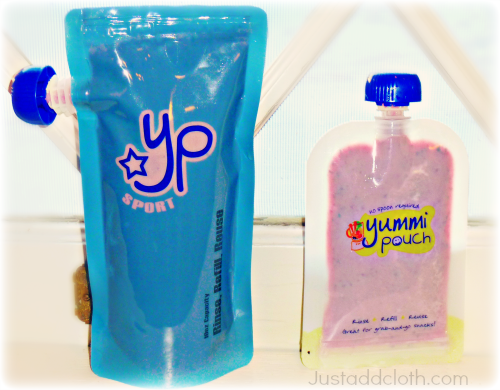 convenient snacking with reusable pouches