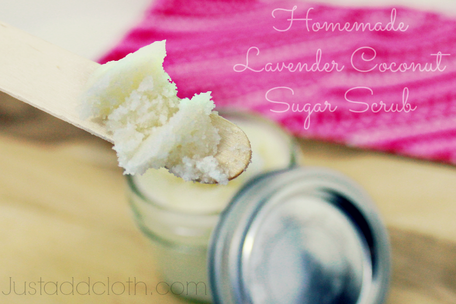 homemade lavender coconut sugar scrub 2