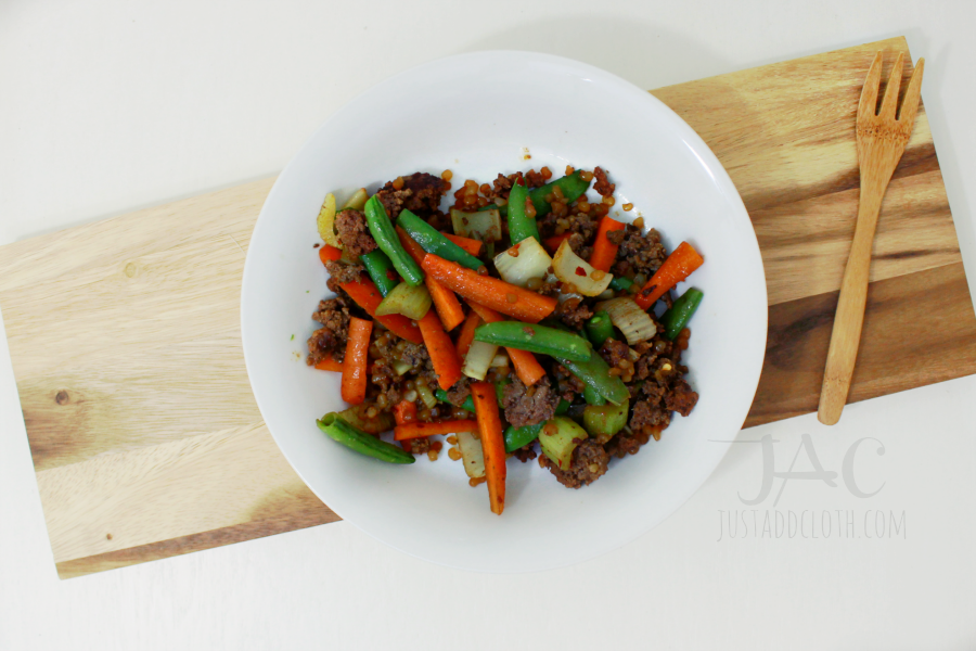 Chow Mein Stir Fry with Pea Pods, Carrots & Shirataki ‘Rice’