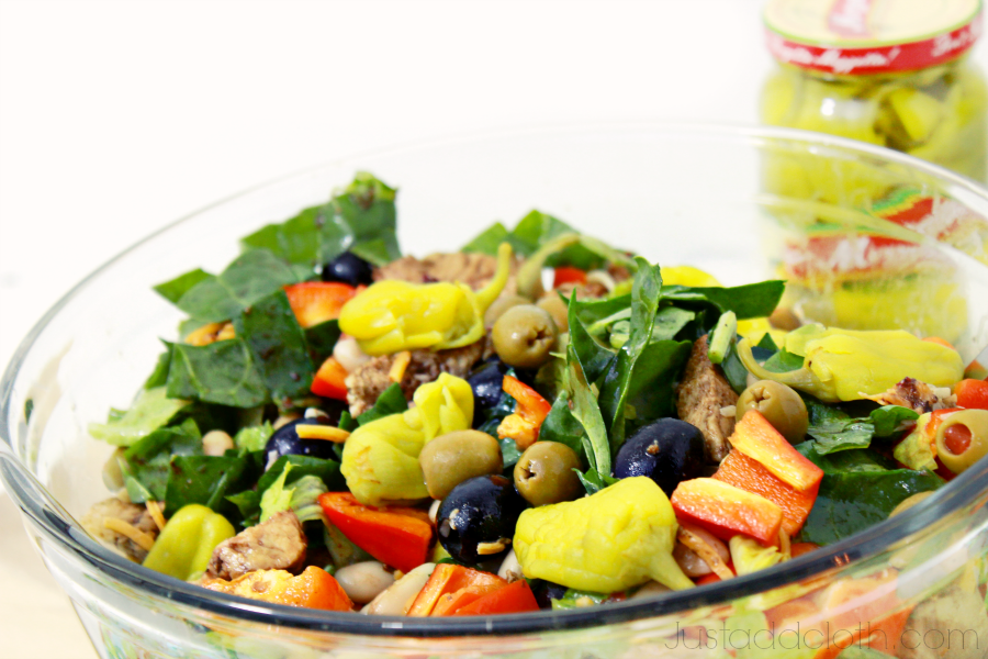 chicken spinach pepper salad 3