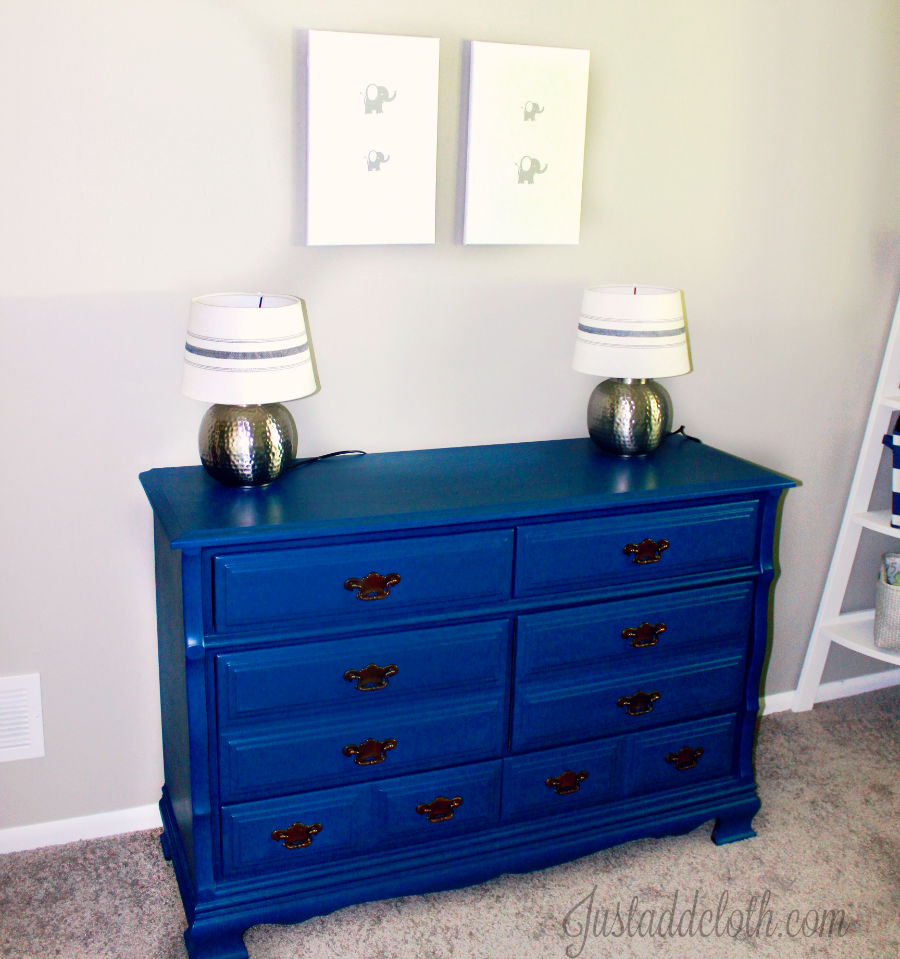 Baby Room Update: Dresser Makeover & Elephant Art