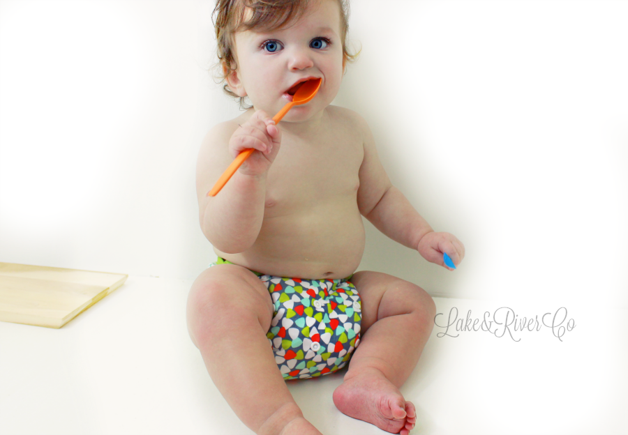 Baby wearing planet wise diaper cover