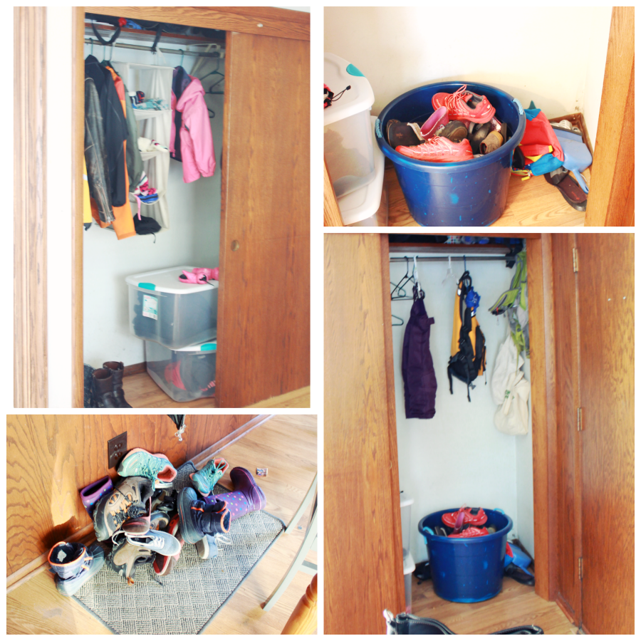 Making Over A Small Mudroom Closet