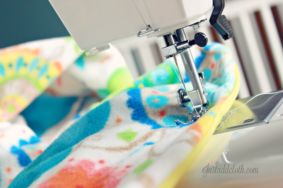 diy turn top stitch blanket 3