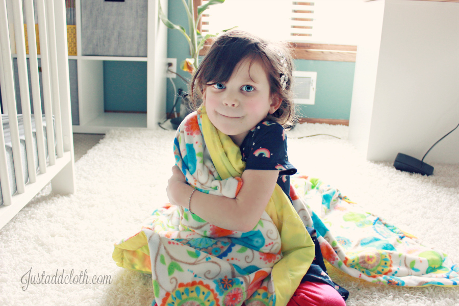 diy turn top stitch blanket 5