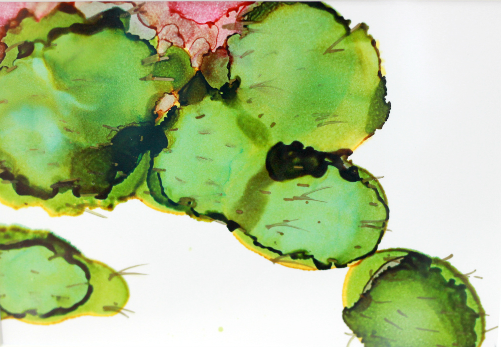 abstract cactus painting