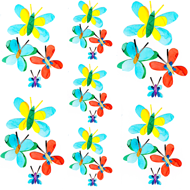 colorful butterfly art print