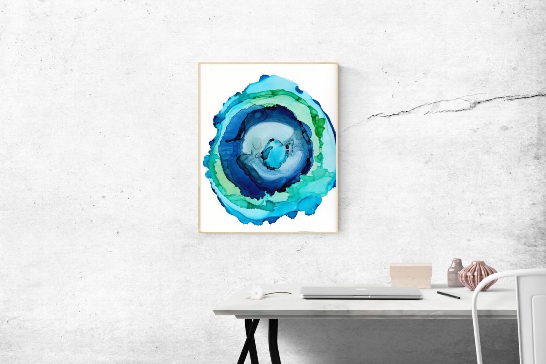 agate slice abstract art
