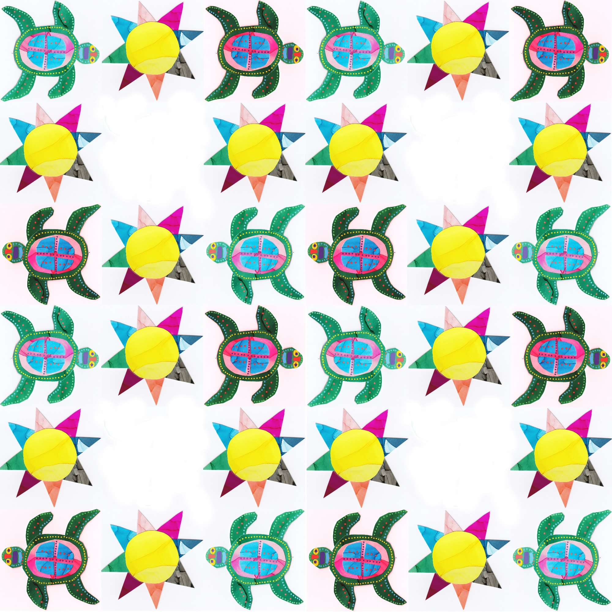 sun turtles pattern