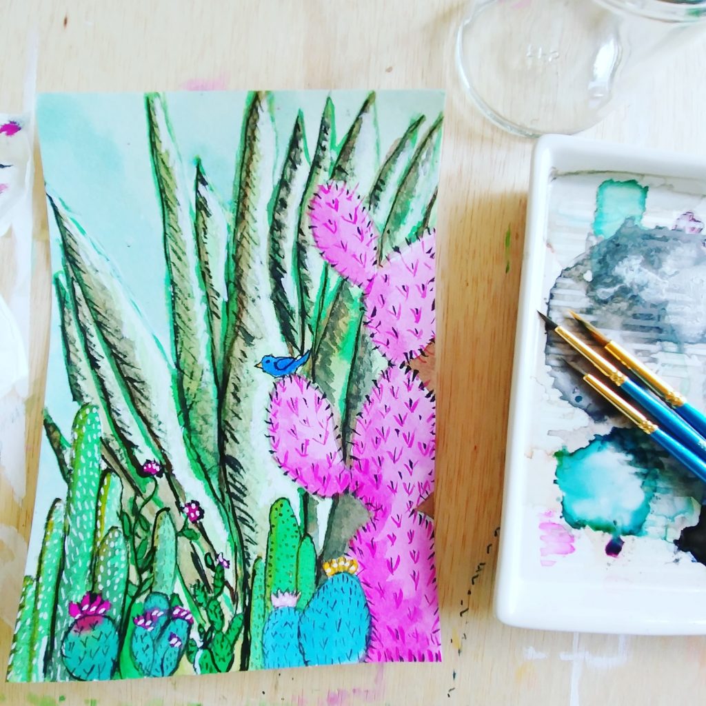 cactus painting