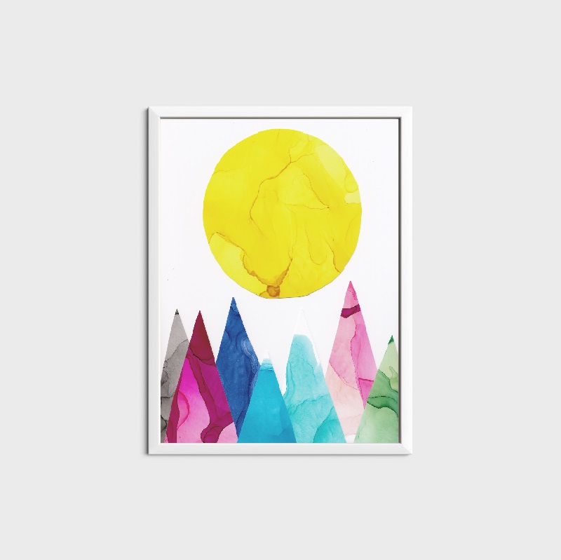 collage illustration landscape