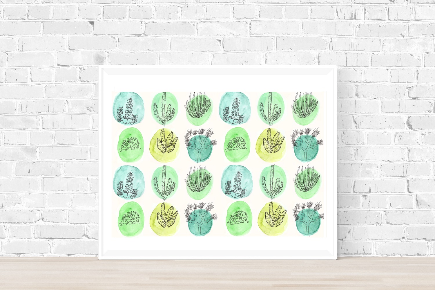 cactus succulent pattern print