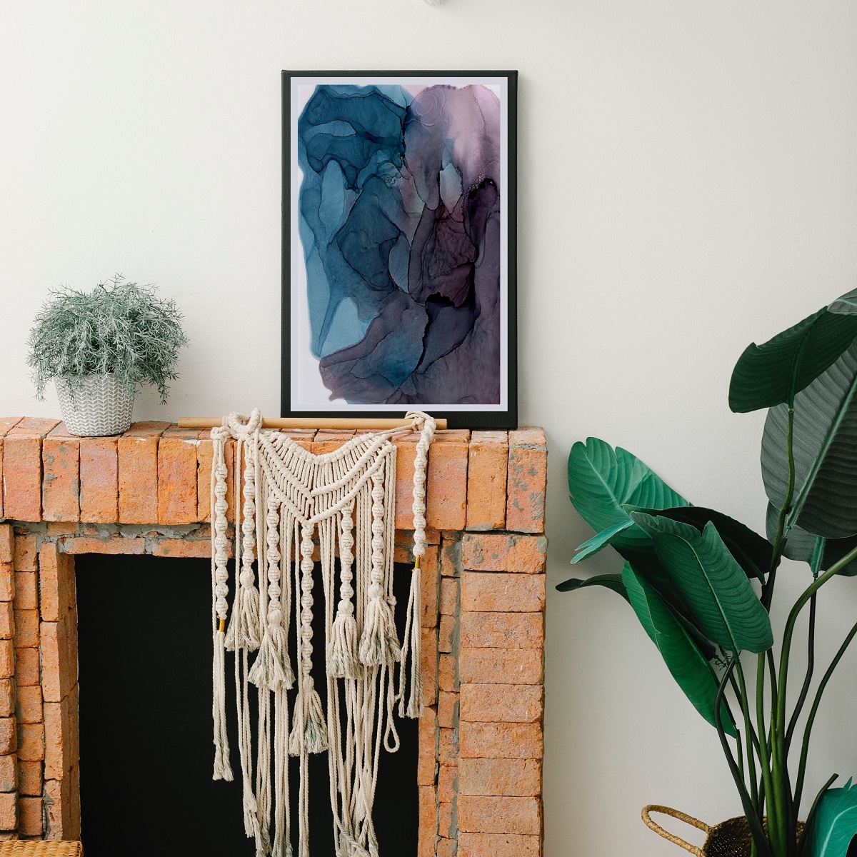 Blue and Violet Abstract Art Print, It Was Epic - Image 6