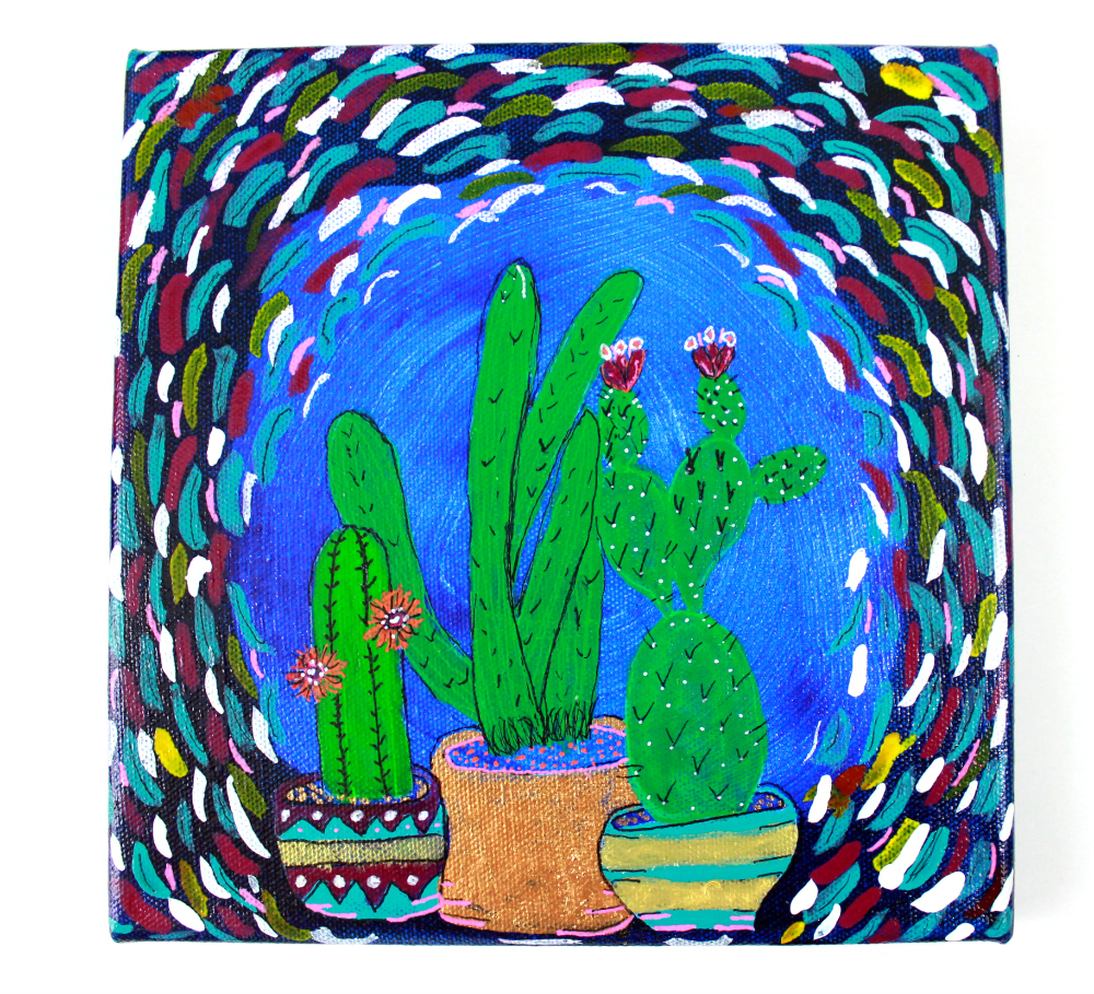 Cactus art, Desert Scene Painting, Giclee, Art print, Landscape, Cactus Odyssey III - Image 6