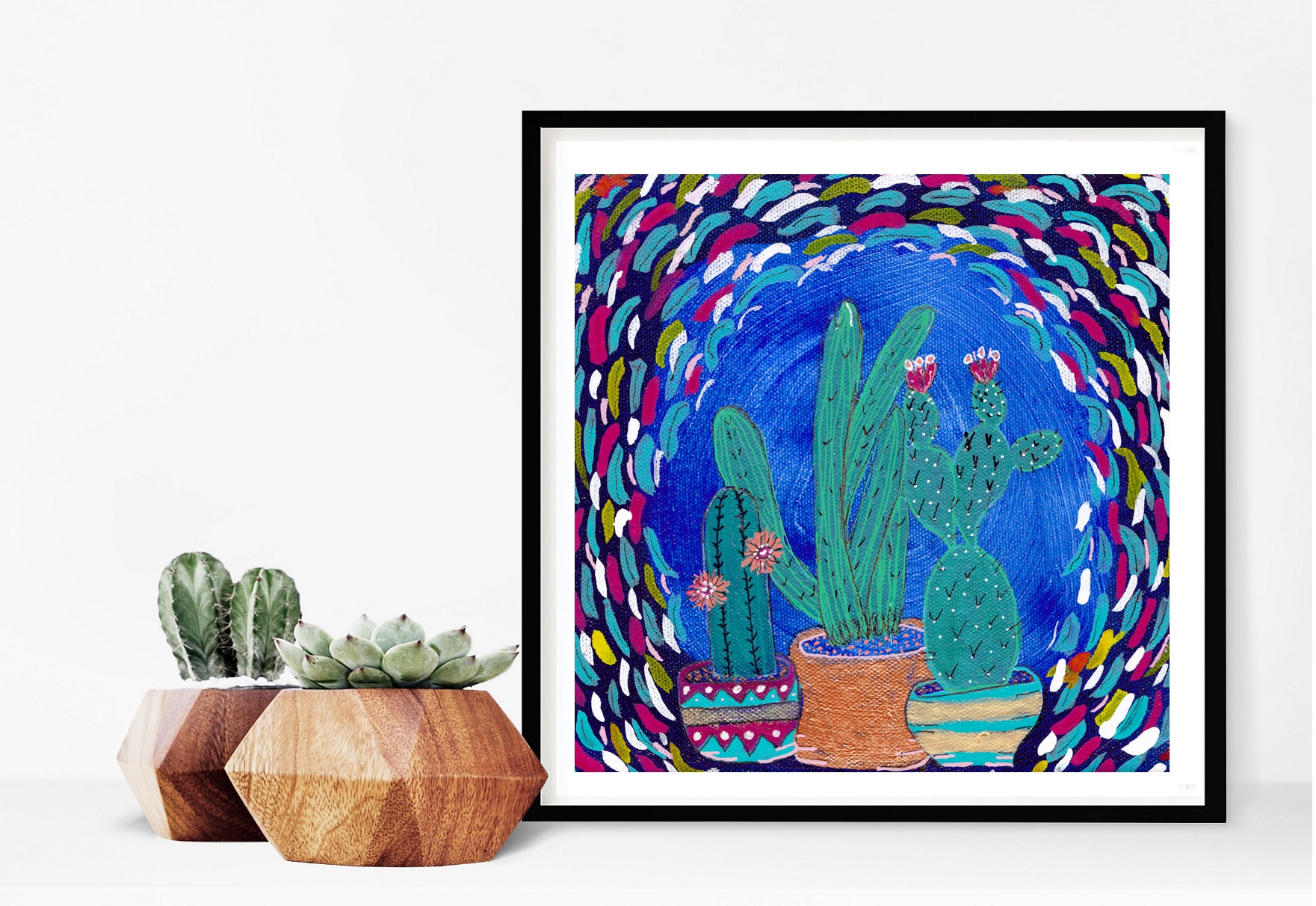 Cactus art, Desert Scene Painting, Giclee, Art print, Landscape, Cactus Odyssey III - Image 7