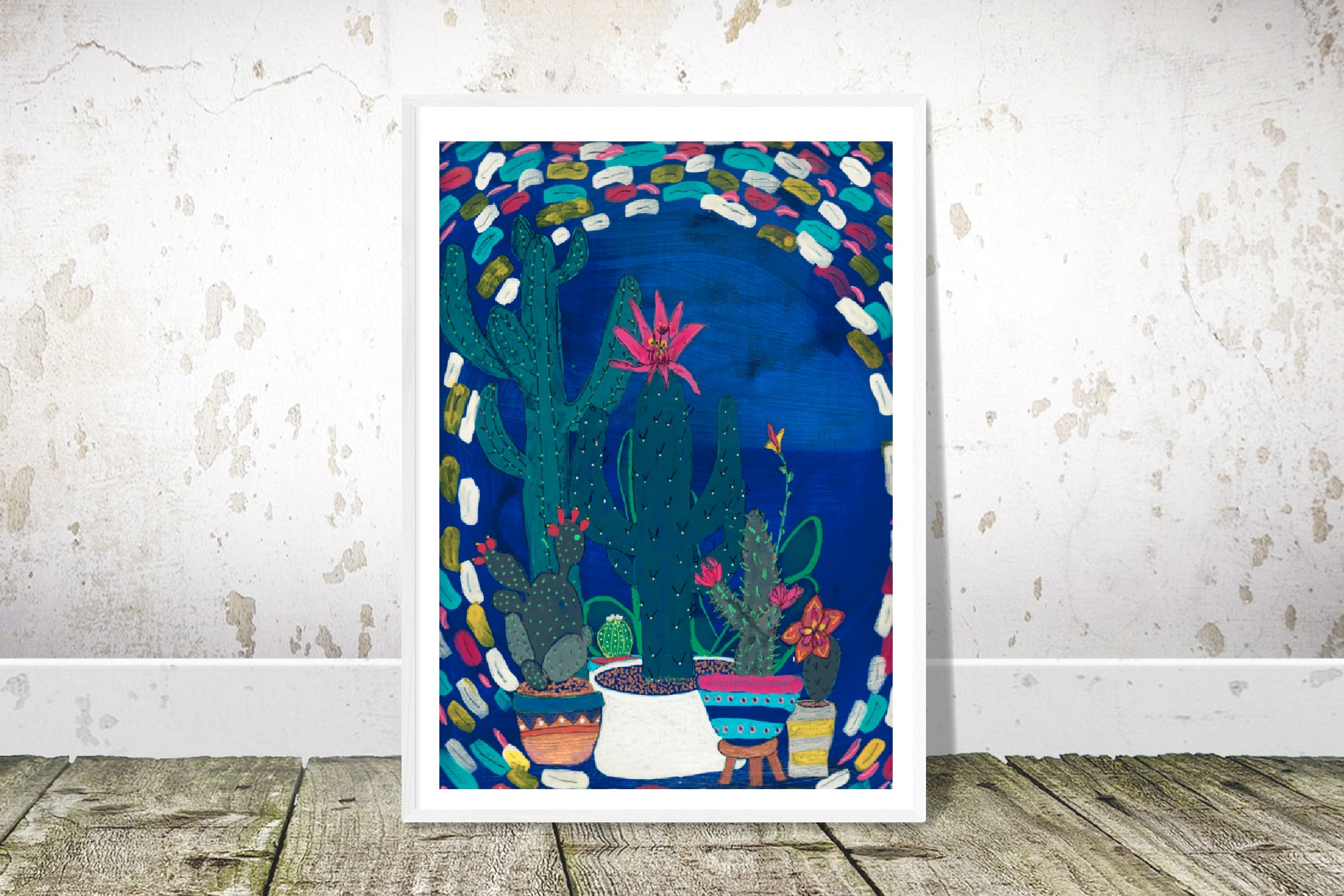 Cactus Painting, succulent Art, Desert Scene, Botanical, Art Print - Image 3