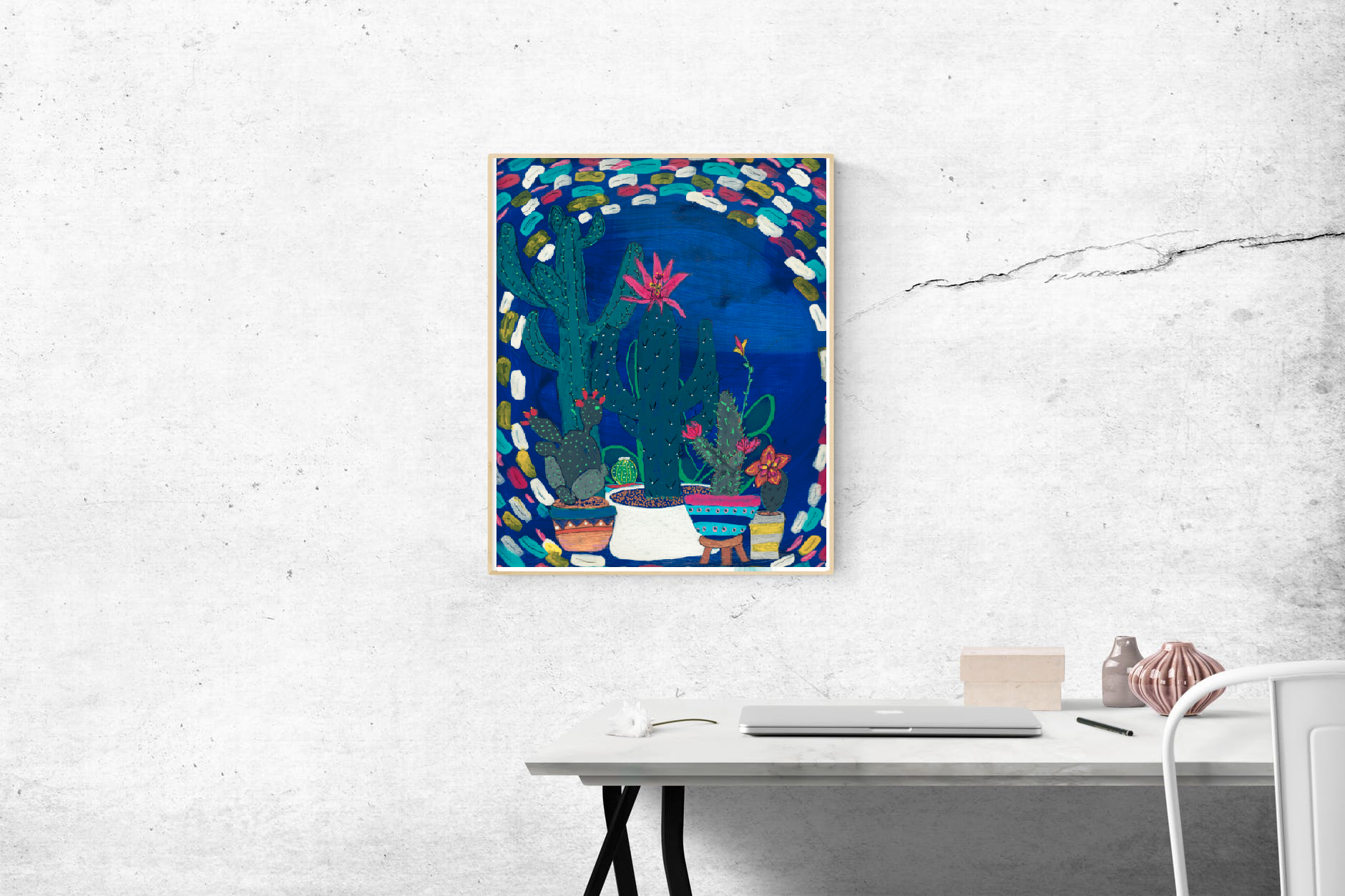 Cactus Painting, succulent Art, Desert Scene, Botanical, Art Print - Image 4
