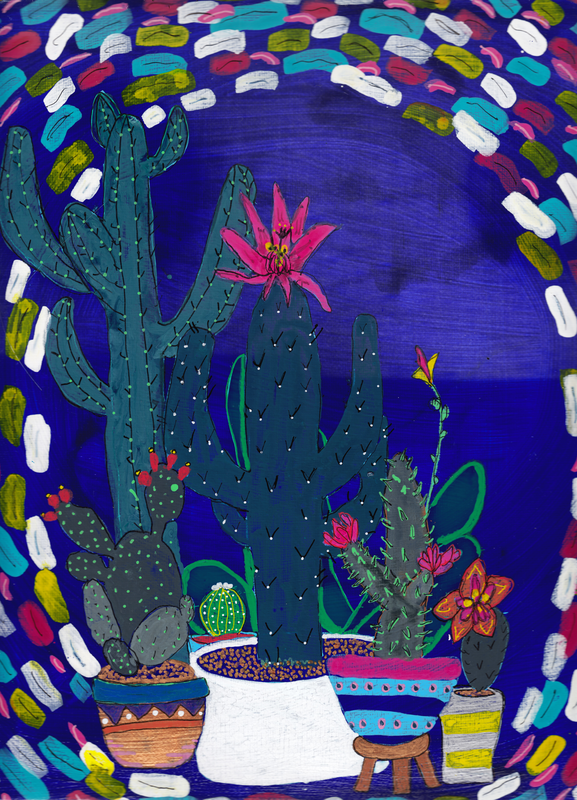 Cactus Painting, succulent Art, Desert Scene, Botanical, Art Print - Image 5
