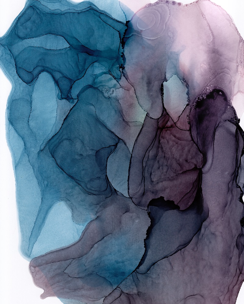Blue and Violet Abstract Art Print, It Was Epic - Image 5