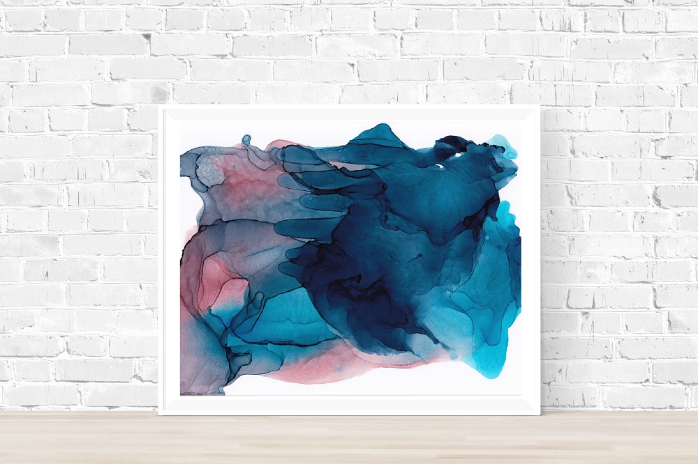 Blue and Pink Abstract Art Print, Will Always - Image 5