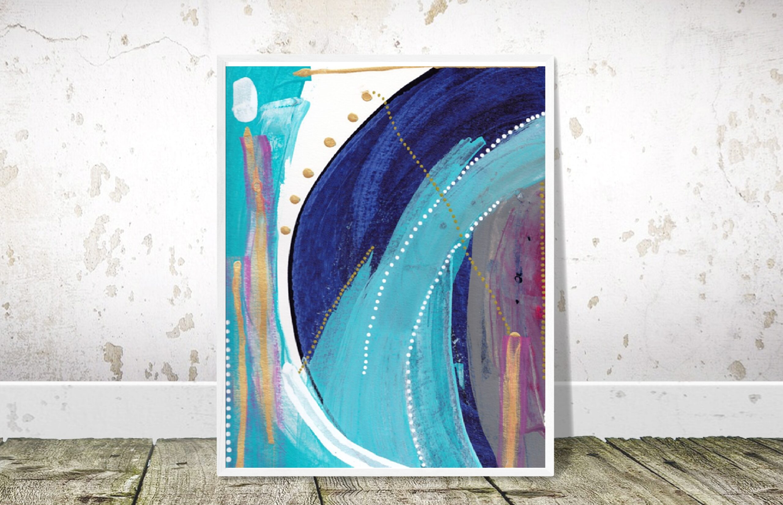 blue abstract art