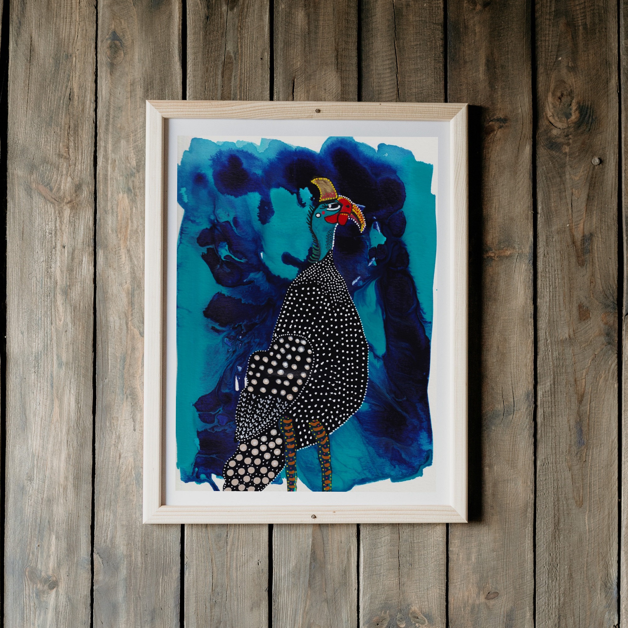 guinea fowl painting