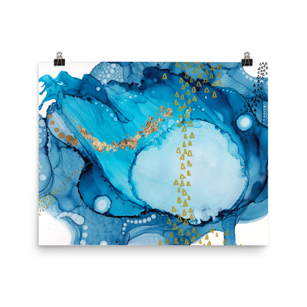 Blue Abstract Map Art Print, Journey of A Lifetime - Image 3