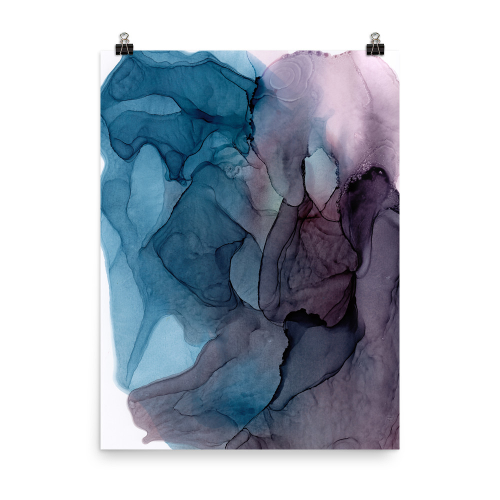 Blue and Violet Abstract Art Print, It Was Epic - Image 2