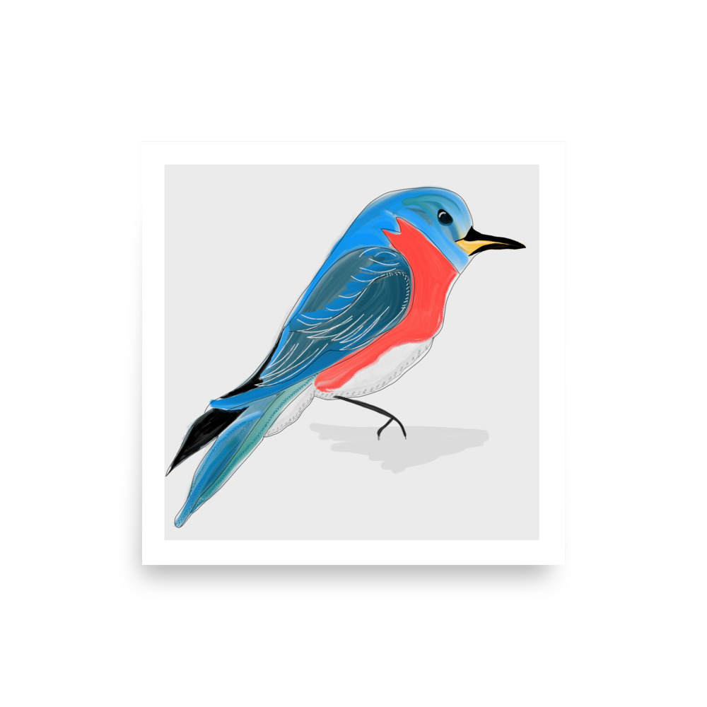 Eastern Bluebird Bird Art Print - Image 2