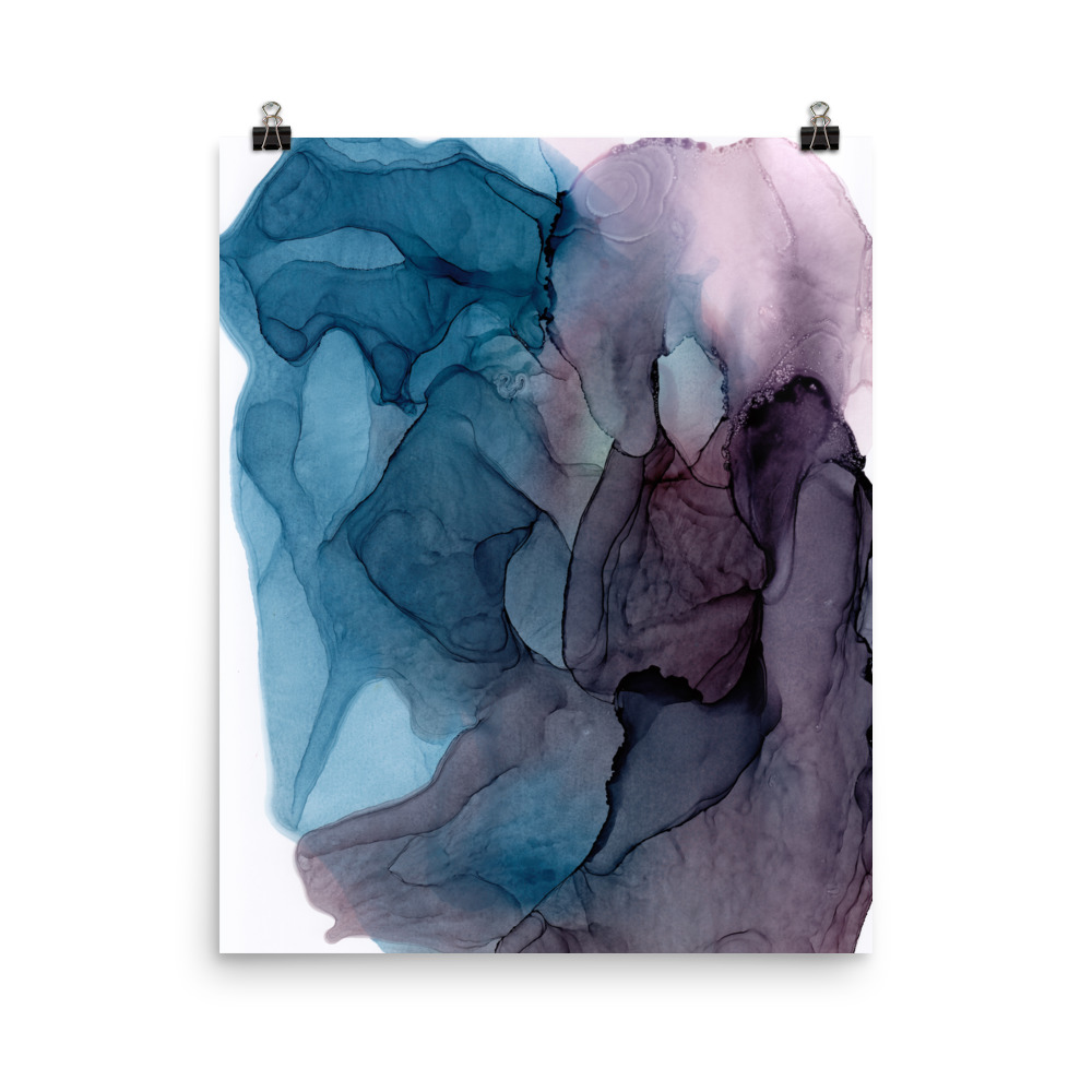 Blue and Violet Abstract Art Print, It Was Epic - Image 3